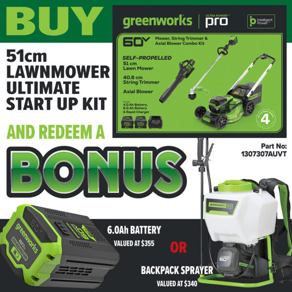 Greenworks 60V Battery Ultimate Start Up Kit