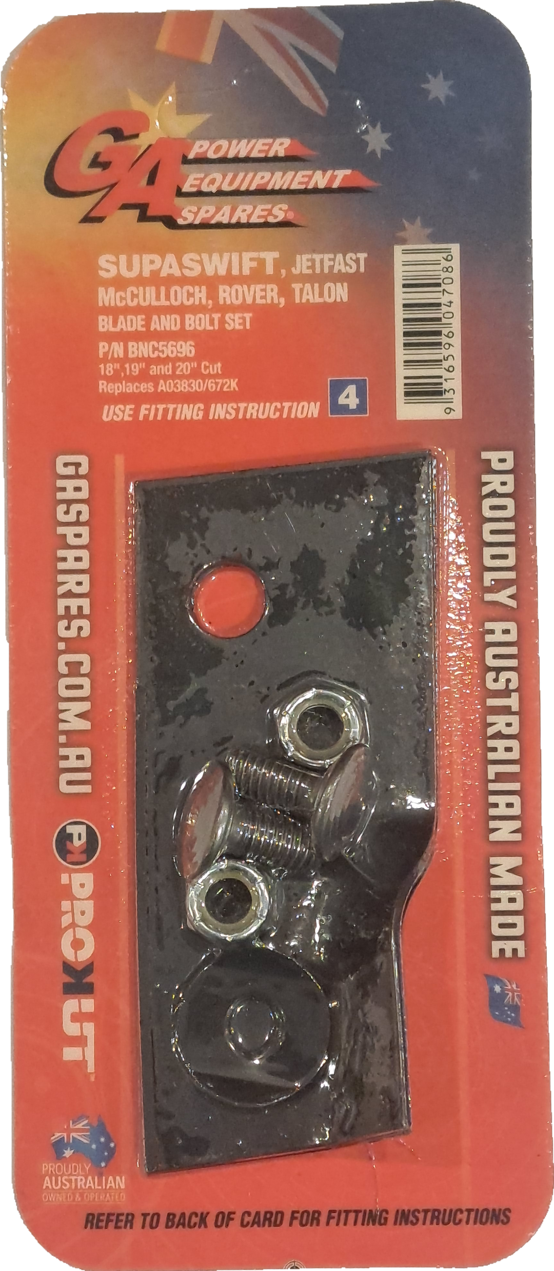 Rover 18" Mulch Mower Blade &amp; Bolt Kit x 2 (BNC5696)
