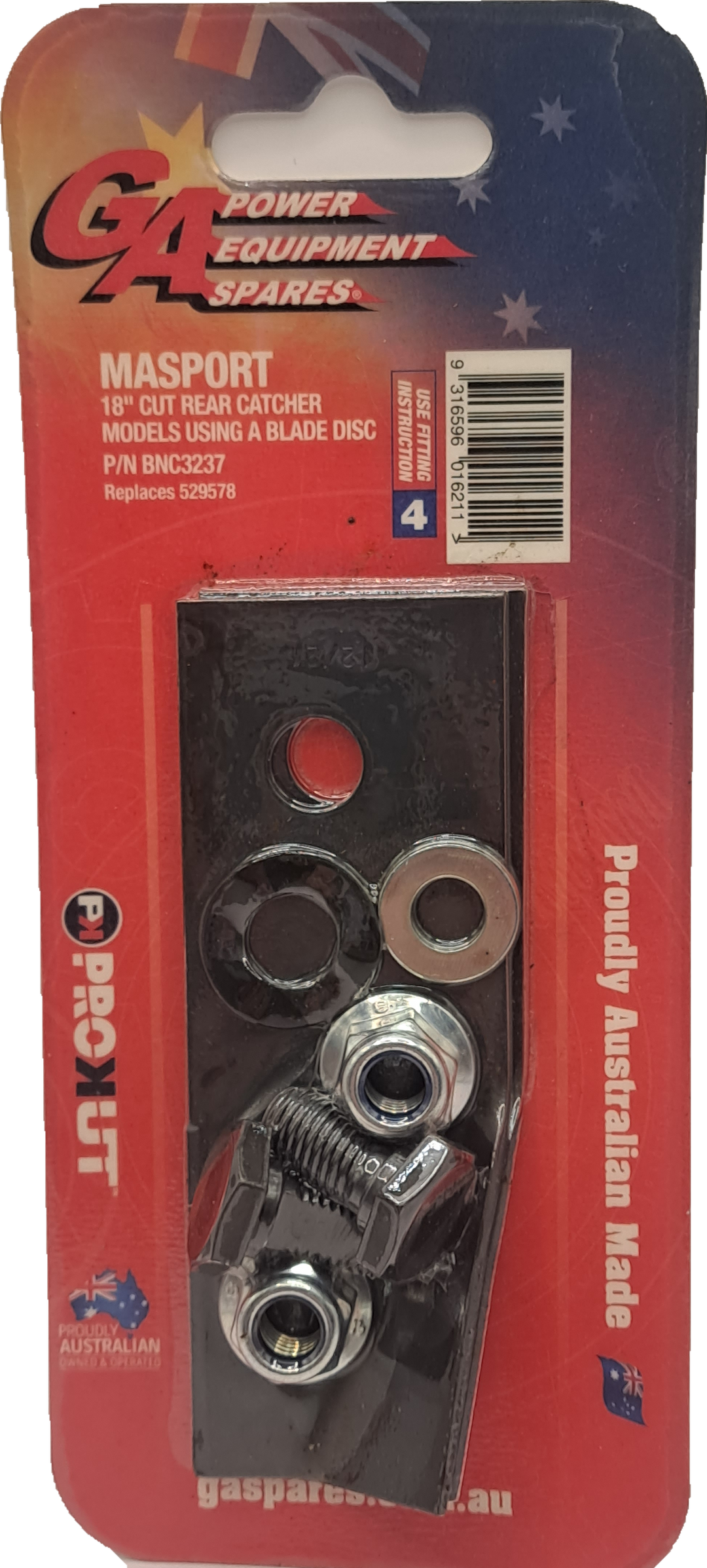 Masport 18" Mower Blade &amp; Bolt Set x 2 (BNC3237)