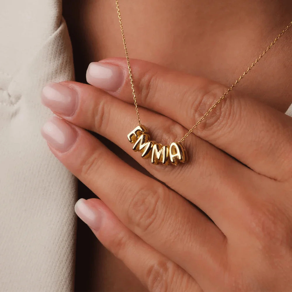 Sora Bubble Letter Necklace