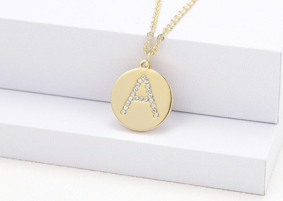 Madison Crystal Letter Necklace