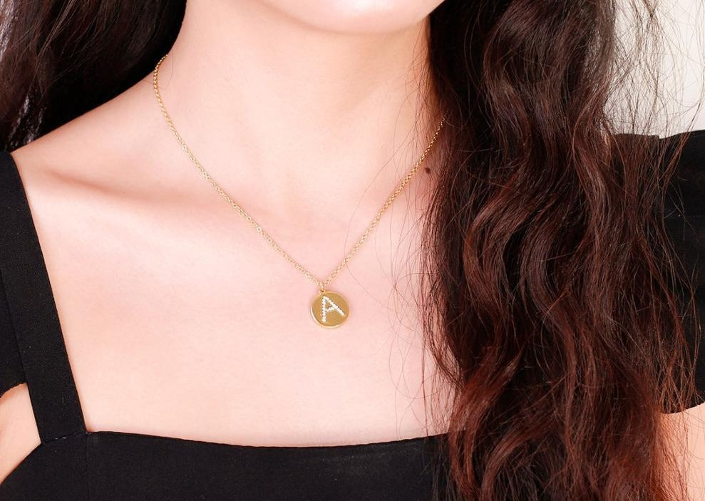 Madison Crystal Letter Necklace