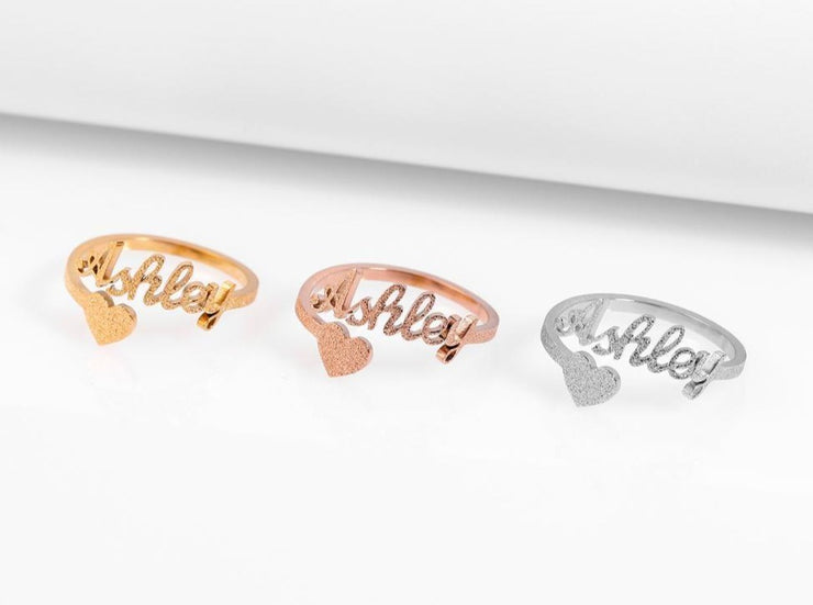 Custom Crystal Name Ring