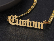 Old English Text Custom Chain