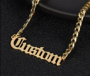 Old English Text Custom Chain