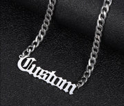 Old English Text Custom Chain