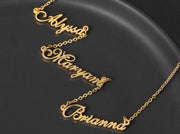 Paris Triple Name Necklace