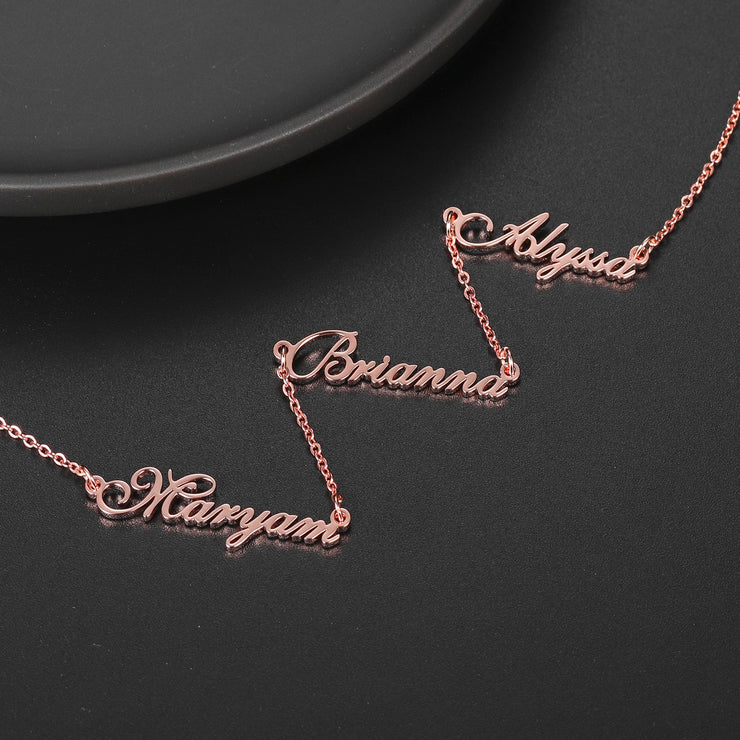 Paris Triple Name Necklace